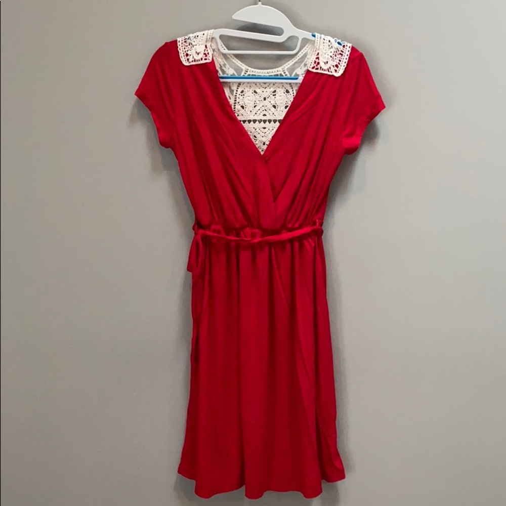 Flowy A-Line w/Crocheted Lace Back